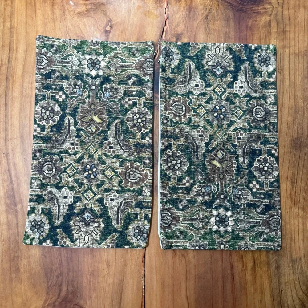 West Elm Cotton Tapestry Ellis Pillow Cover LOT 2 Rectangle Persian inspired P23